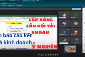 Công thức kết cuyển cuối kỳ, lập bảng cân đối tài khoản và báo cáo kết quả kinh doanh.